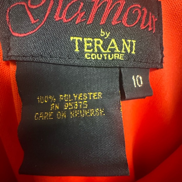 Terani Couture One Shoulder Orange Dress - Picture 7 of 11